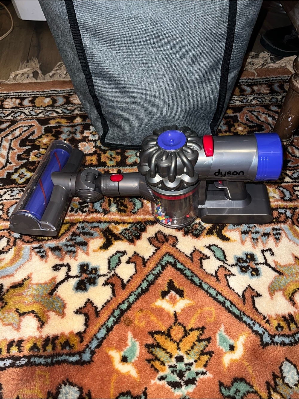 *** KIDS TOY *** Dyson Cordless Handheld Vacuum in Gray, Blue and Red Accents